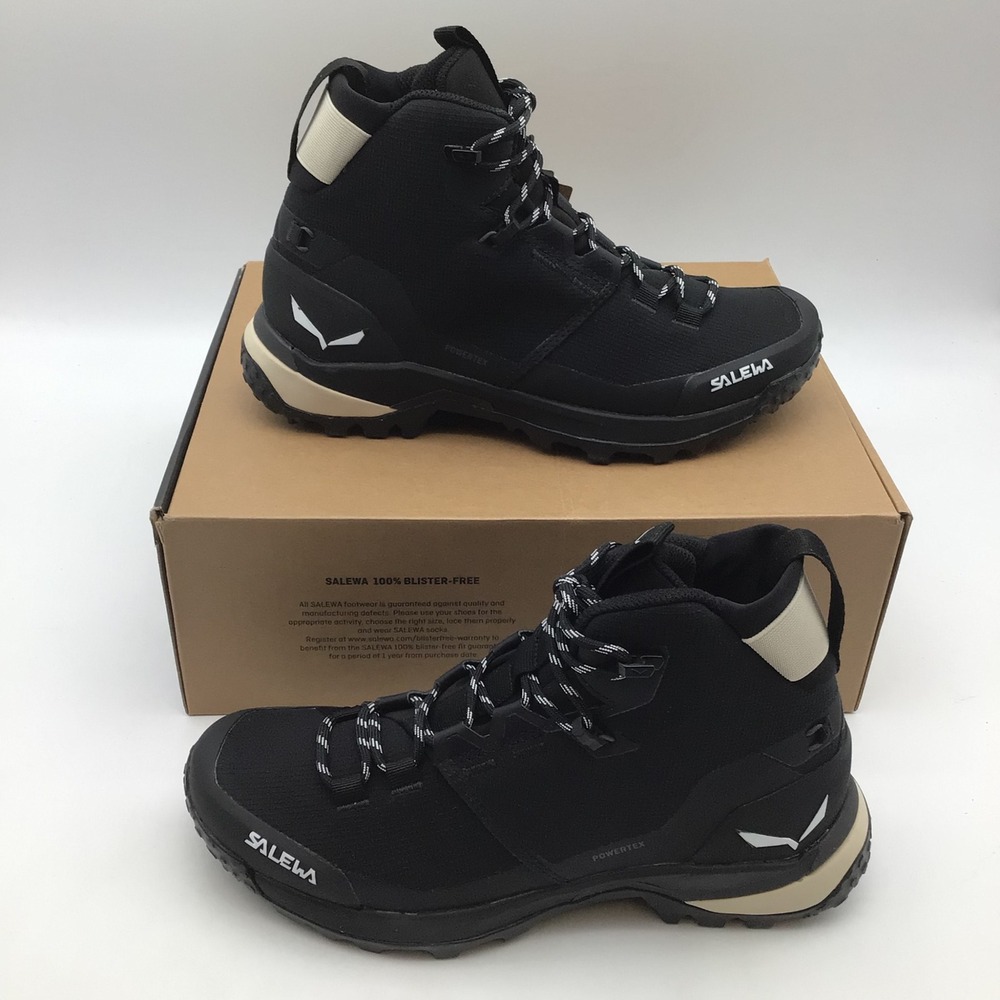 Salewa Puez 2 Mid PTX W Womens Hiking Boots Black Waterproof Size 7‎ NEW